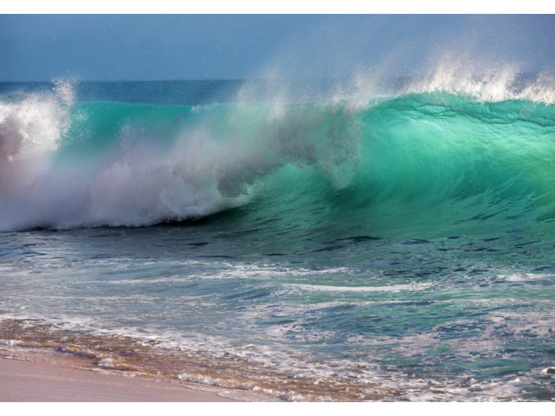 Powerful Ocean Wave - AI Art Wall Mural for Contemporary Interiors