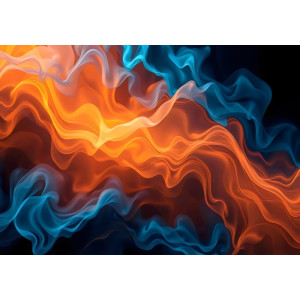 Breathe of Fire and Frost Mural - AI Art Wall Mural for Contemporary Interiors | Wall4Soul