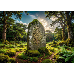 Celtic Sentinel - AI Art Wall Mural for Contemporary Interiors Celtic Sentinel - AI Art Wall Mural for Contemporary Interiors