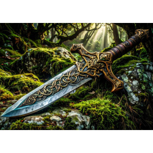 Celtic Steel - AI Art Wall Mural for Contemporary Interiors