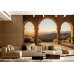 Golden Vista - AI Art Wall Mural for Contemporary Interiors