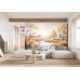 Riverbank Dreams - AI Art Wall Mural for Contemporary Interiors