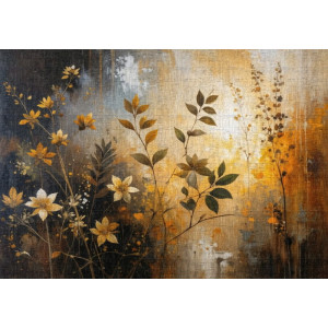 Autumnal Bloom Abstract - AI Art Wall Mural for Contemporary Interiors Autumnal Bloom Abstract - AI Art Wall Mural for Contemporary Interiors | Wall4Soul