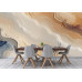 Marbled Cream & Beige Wave - Textured AI Wall Mural
