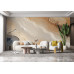 Marbled Cream & Beige Wave - Textured AI Wall Mural