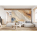 Marbled Cream & Beige Wave - Textured AI Wall Mural