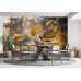 Forest Gold - AI Art Wall Mural for Contemporary Interiors