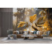 Forest Gold - AI Art Wall Mural for Contemporary Interiors