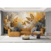 Golden Fields Abstract - AI Art Wall Mural for Contemporary Interiors