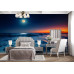 Moonlight on the Waves - AI Art Wall Mural for Contemporary Interiors