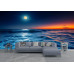Moonlight on the Waves - AI Art Wall Mural for Contemporary Interiors