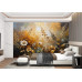 Sun-Kissed Wildflowers - AI Art Wall Mural for Contemporary Interiors