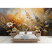 Sun-Kissed Wildflowers - AI Art Wall Mural for Contemporary Interiors