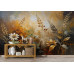 Sun-Kissed Wildflowers - AI Art Wall Mural for Contemporary Interiors