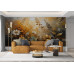 Sun-Kissed Wildflowers - AI Art Wall Mural for Contemporary Interiors