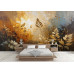 Abstract Golden Growth - AI Art Wall Mural for Contemporary Interiors Abstract Golden Growth - AI Art Wall Mural for Contemporary Interiors