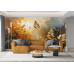 Abstract Golden Growth - AI Art Wall Mural for Contemporary Interiors Abstract Golden Growth - AI Art Wall Mural for Contemporary Interiors