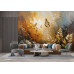 Abstract Golden Growth - AI Art Wall Mural for Contemporary Interiors Abstract Golden Growth - AI Art Wall Mural for Contemporary Interiors