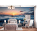Dusk Ocean Waves - AI Art Wall Mural for Contemporary Interiors