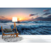 Dusk Ocean Waves - AI Art Wall Mural for Contemporary Interiors