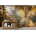 Glimmering Ferns - AI Art Wall Mural for Contemporary Interiors