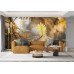 Glimmering Ferns - AI Art Wall Mural for Contemporary Interiors