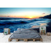 Sunset Beach - AI Art Wall Mural for Contemporary Interiors