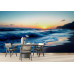 Sunset Beach - AI Art Wall Mural for Contemporary Interiors