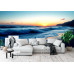 Sunset Beach - AI Art Wall Mural for Contemporary Interiors