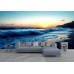 Sunset Beach - AI Art Wall Mural for Contemporary Interiors