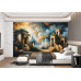 Ancient Temple - AI Art Wall Mural for Contemporary Interiors