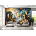Ancient Temple - AI Art Wall Mural for Contemporary Interiors
