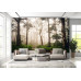 Mystical Early Morning Forest Path - AI Art Wall Mural for Contemporary Interiors
