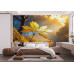 Radiant Forest Fern - AI Art Wall Mural for Contemporary Interiors