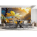 Radiant Forest Fern - AI Art Wall Mural for Contemporary Interiors
