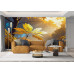 Radiant Forest Fern - AI Art Wall Mural for Contemporary Interiors