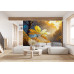 Radiant Forest Fern - AI Art Wall Mural for Contemporary Interiors