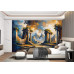 Ancient Greek Temple Ruins - AI Art Wall Mural for Contemporary Interiors