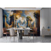 Ancient Greek Temple Ruins - AI Art Wall Mural for Contemporary Interiors
