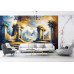 Ancient Greek Temple Ruins - AI Art Wall Mural for Contemporary Interiors