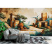 Mystical Ancient Ruins - AI Art Wall Mural for Contemporary Interiors