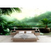 Tropical Morning Mist - AI Art Wall Mural for Contemporary Interiors
