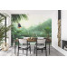 Tropical Morning Mist - AI Art Wall Mural for Contemporary Interiors