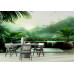 Tropical Morning Mist - AI Art Wall Mural for Contemporary Interiors