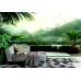 Tropical Morning Mist - AI Art Wall Mural for Contemporary Interiors