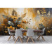 Autumn Floral Impression - AI Art Wall Mural for Contemporary Interiors