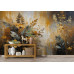 Autumn Floral Impression - AI Art Wall Mural for Contemporary Interiors