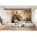 Autumn Floral Impression - AI Art Wall Mural for Contemporary Interiors