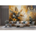 Autumn Floral Impression - AI Art Wall Mural for Contemporary Interiors