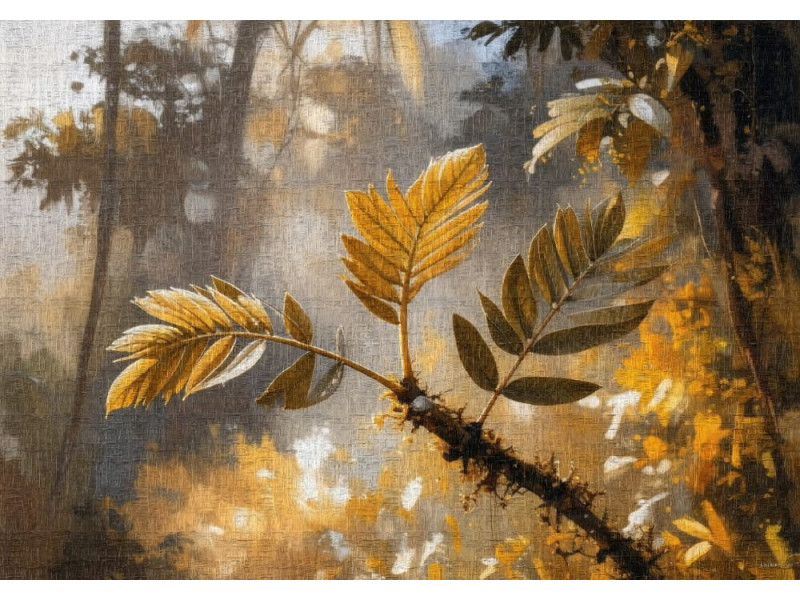 Forest Gold - AI Art Wall Mural for Contemporary Interiors